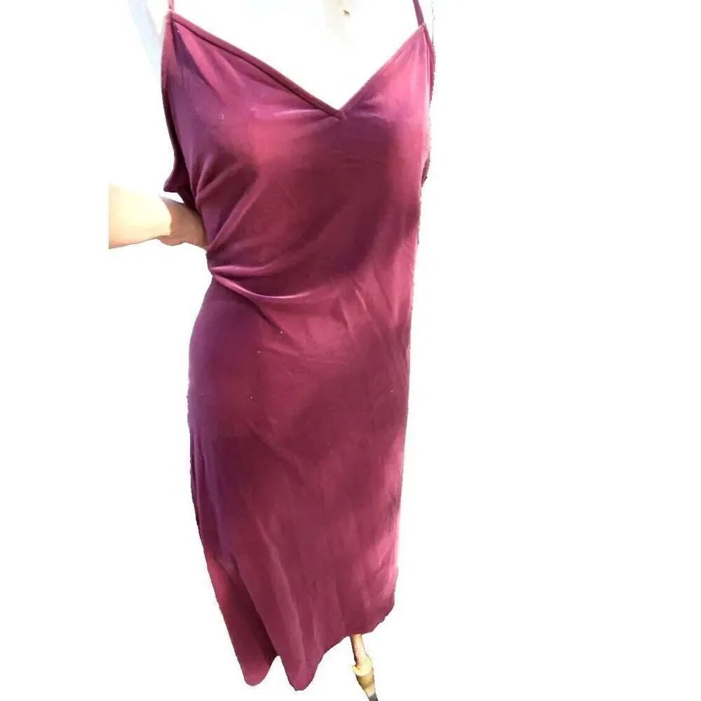 Time and Tru Dusty Mauve Velvet Dress Sz XL
